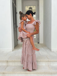 Pia Dress (brown gingham)