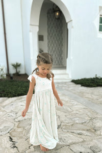 Liza Maxi Dress (blue floral)