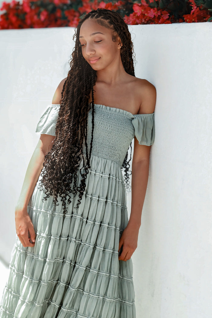Women's Marabella Dress (sage chiffon)