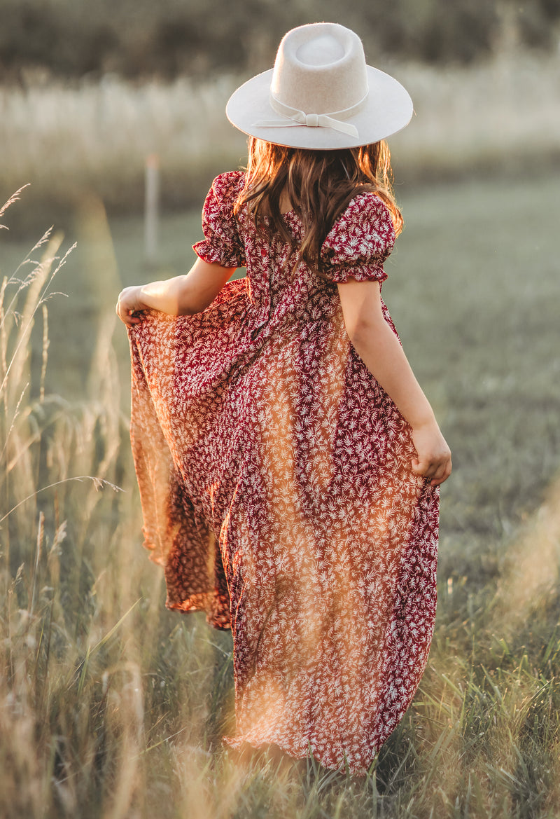 Mae Maxi Dress (whimsy red) PREORDER