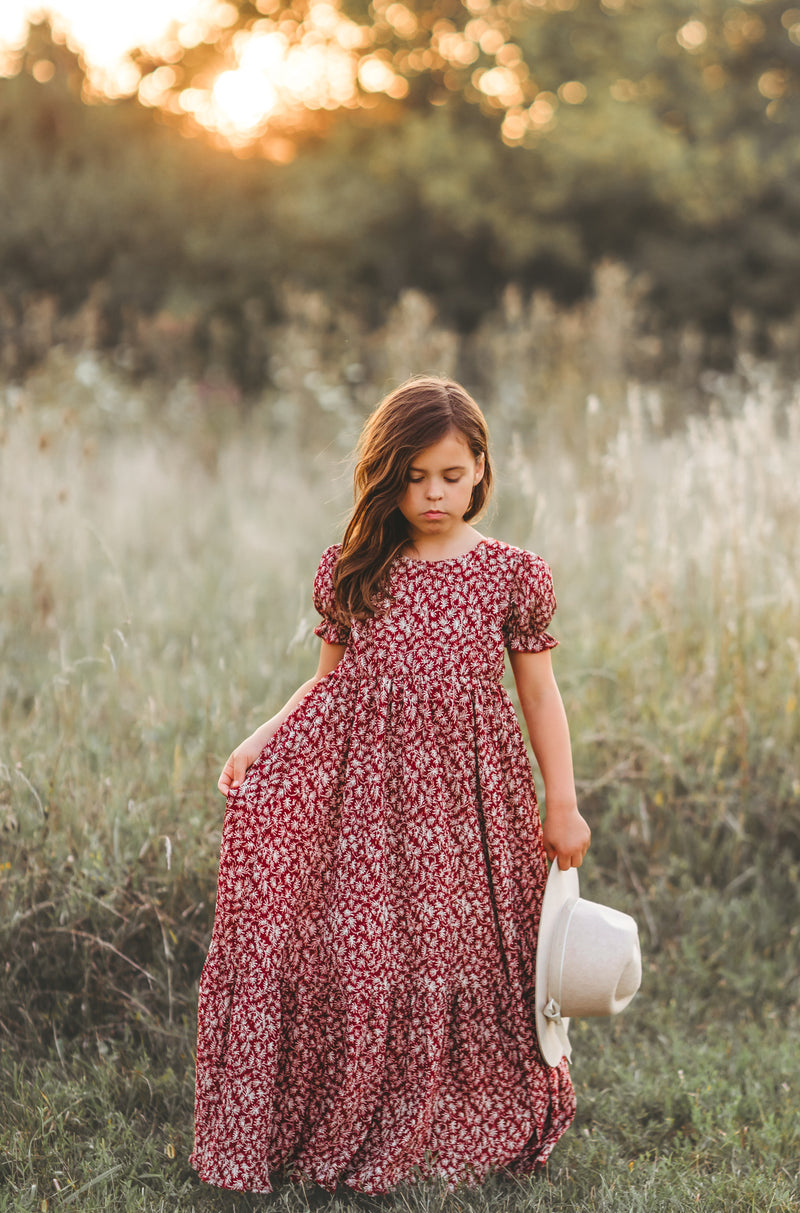 Mae Maxi Dress (whimsy red) PREORDER