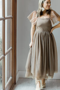 Women's Fawn Dress (mocha tulle)