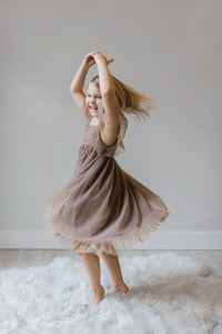 Women's Fawn Dress (mocha tulle)