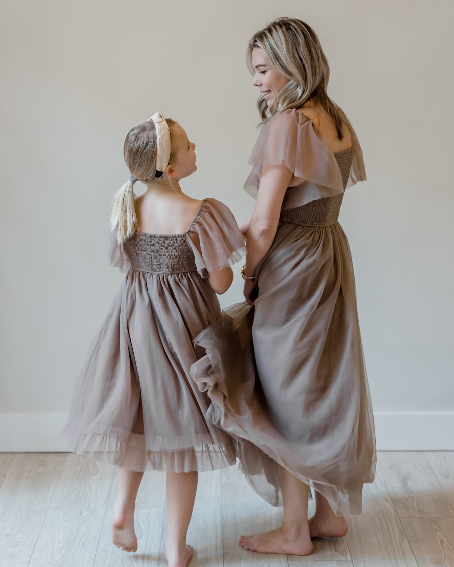 Mocha flower girl on sale dresses