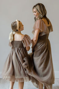 Women's Fawn Dress (mocha tulle)