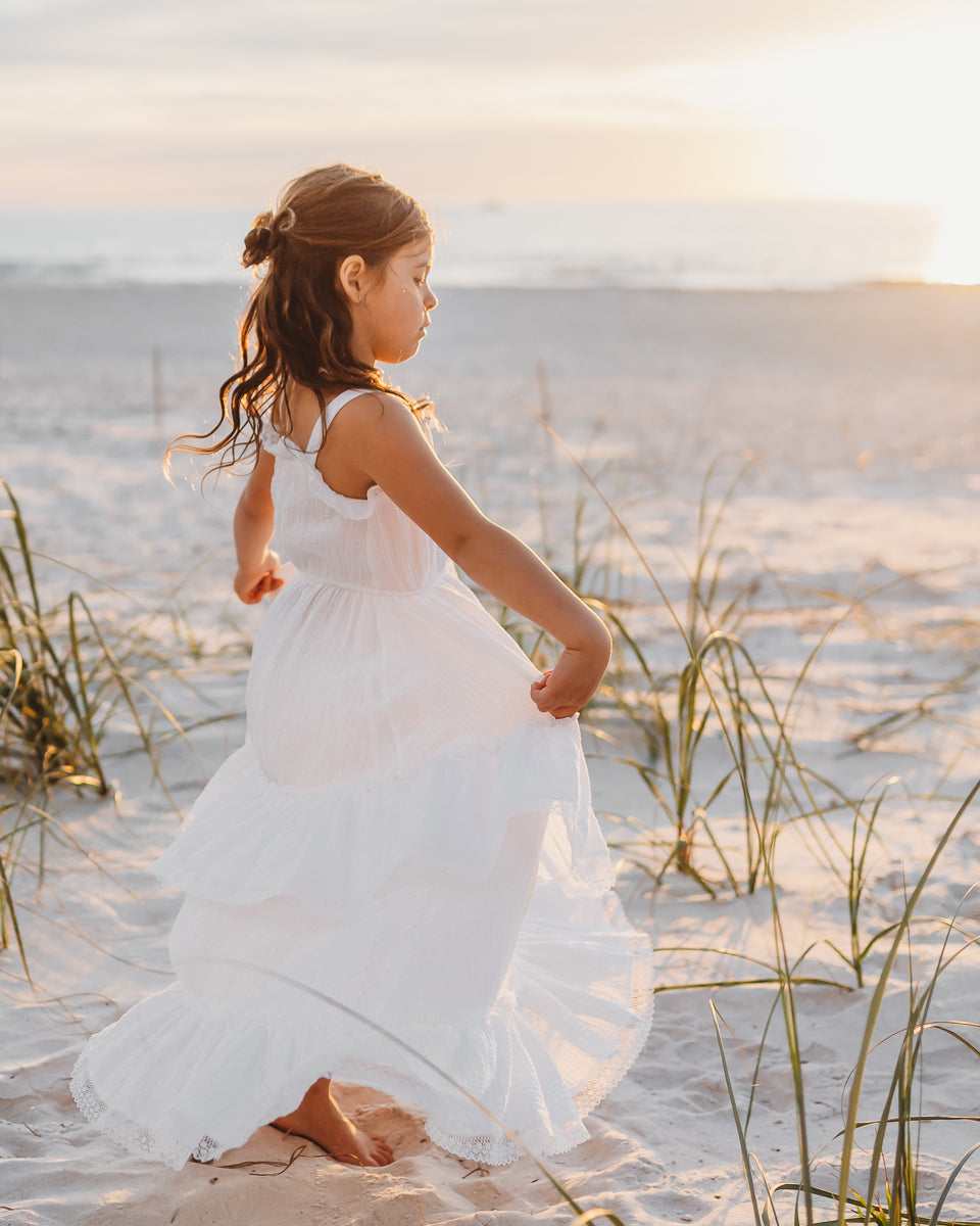 White beach dress for hotsell little girl