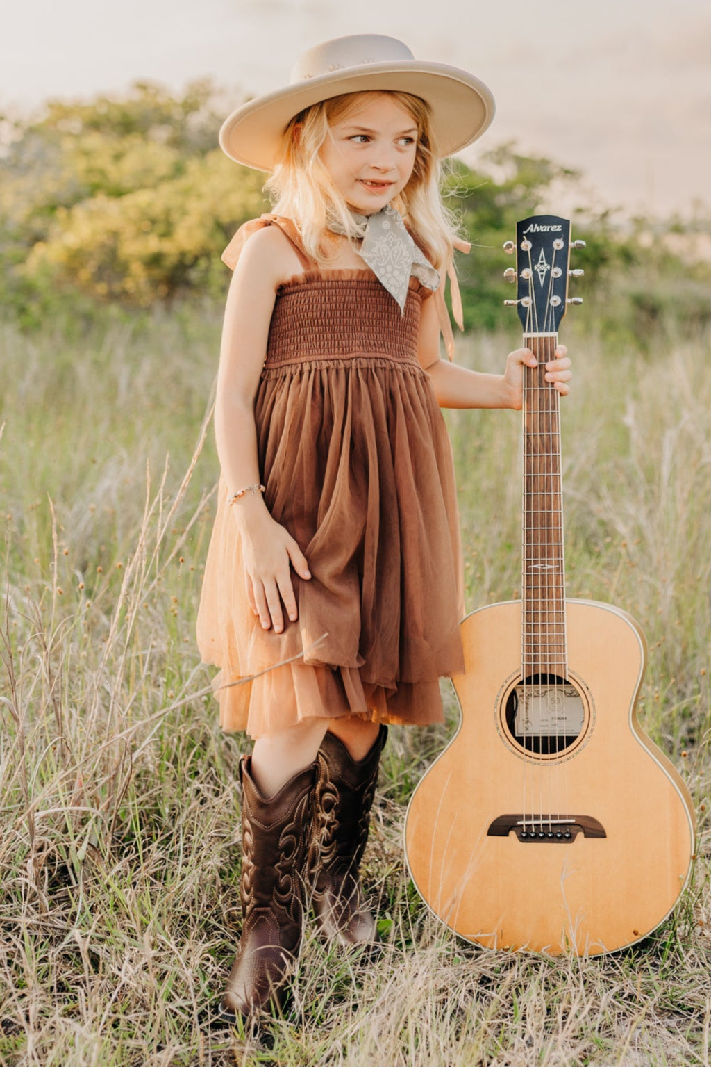 Isa Dress (cedar tulle) – INDIE BLUE