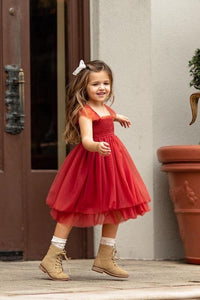 INDIE BLUE Dresses Juliet Dress (venetian red tulle)