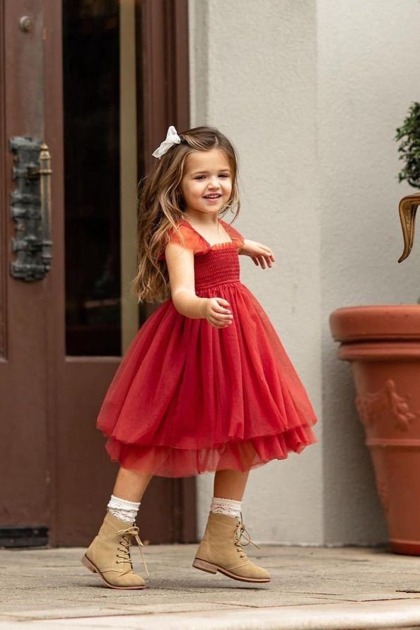 INDIE BLUE Dresses Juliet Dress (venetian red tulle)