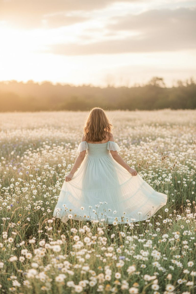 INDIE BLUE Dresses Marabella Dress (mint tulle)