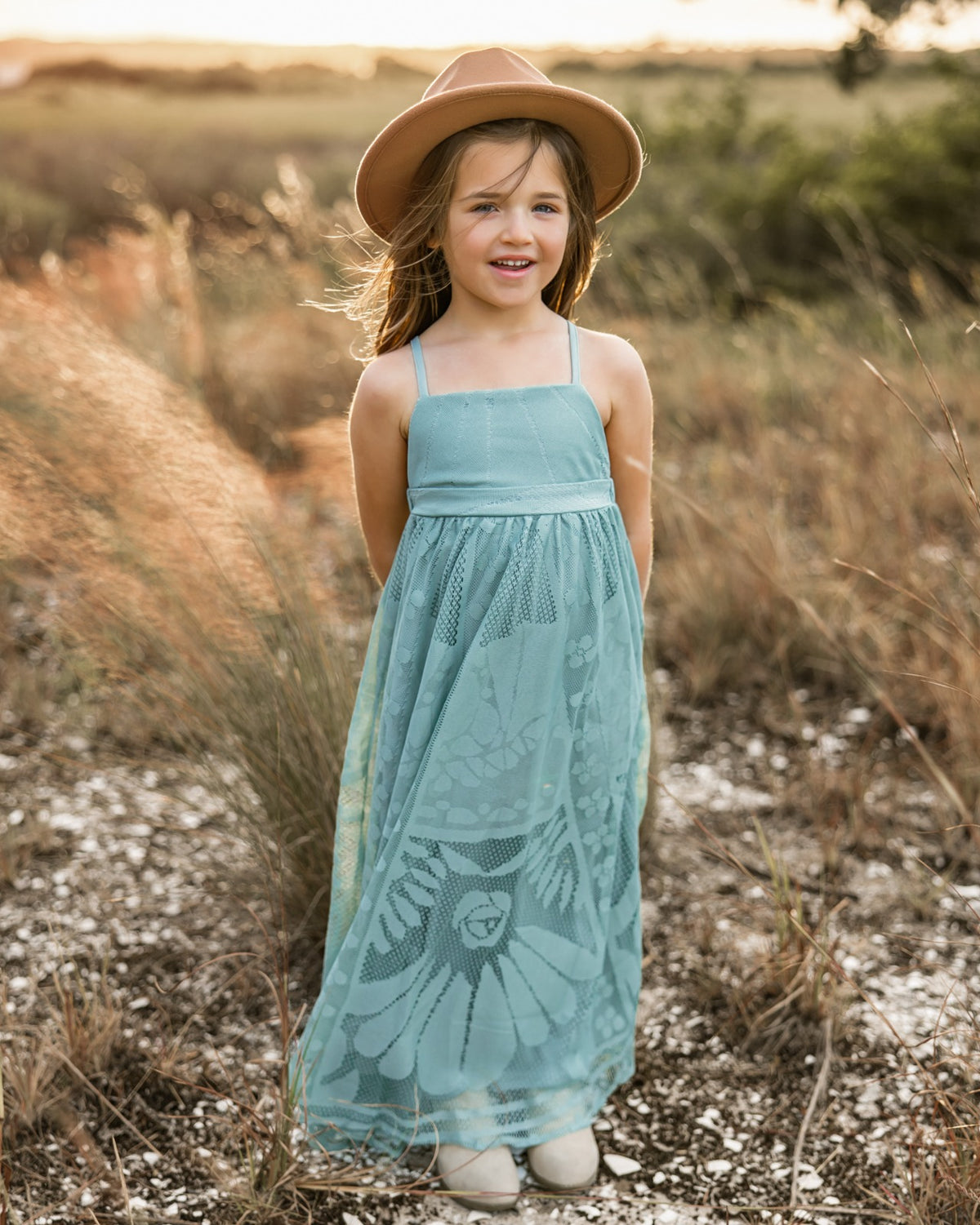 Phoebe Lace Dress (soft teal)