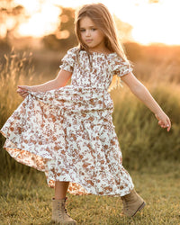 Elle Midi (mocha floral)