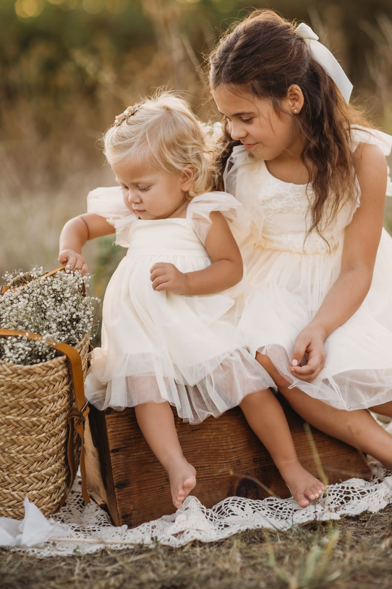 Fawn Tulle Dress (antique ivory)