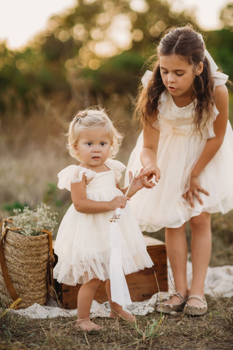 Fawn Tulle Dress (antique ivory)