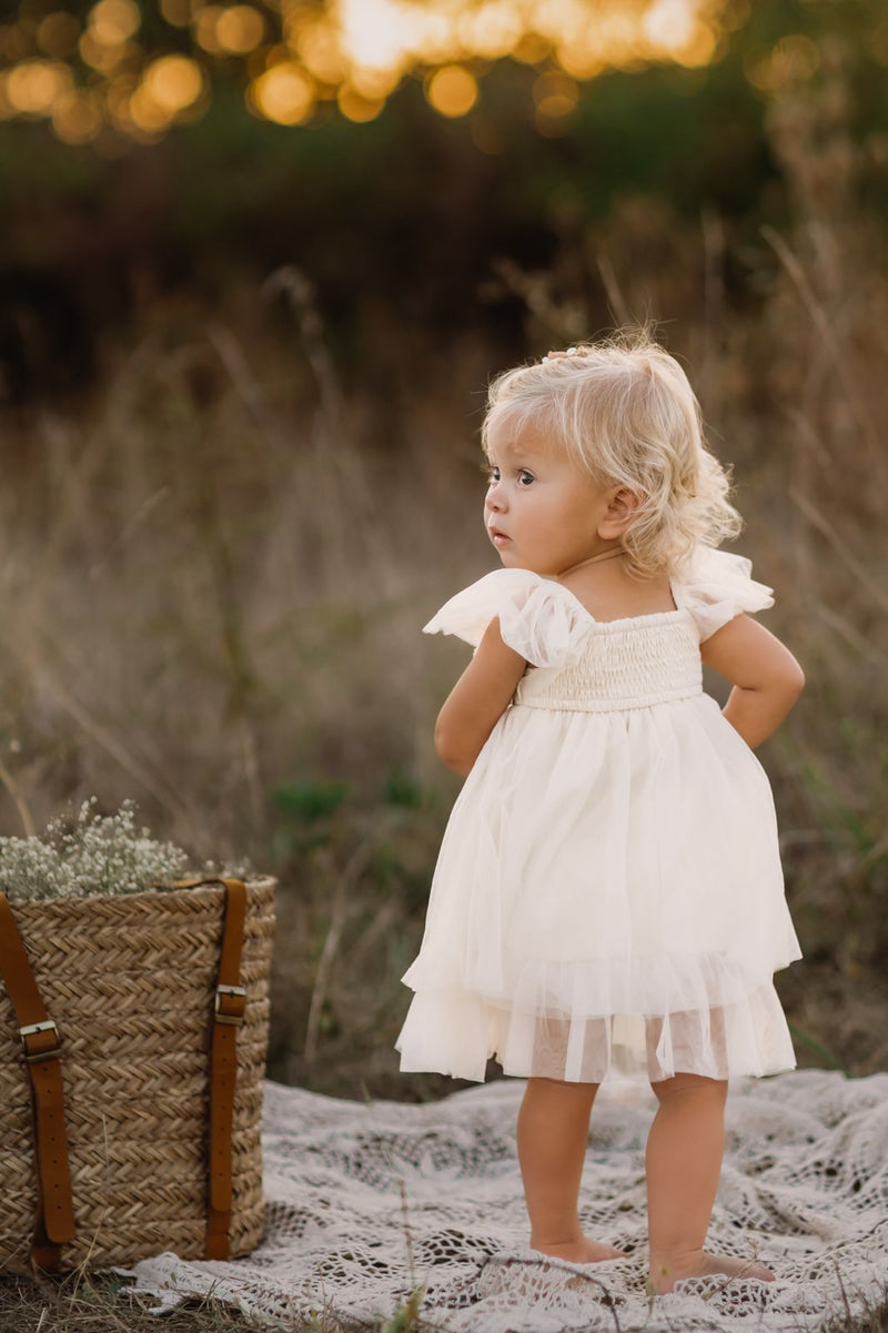 Fawn Tulle Dress (antique ivory)