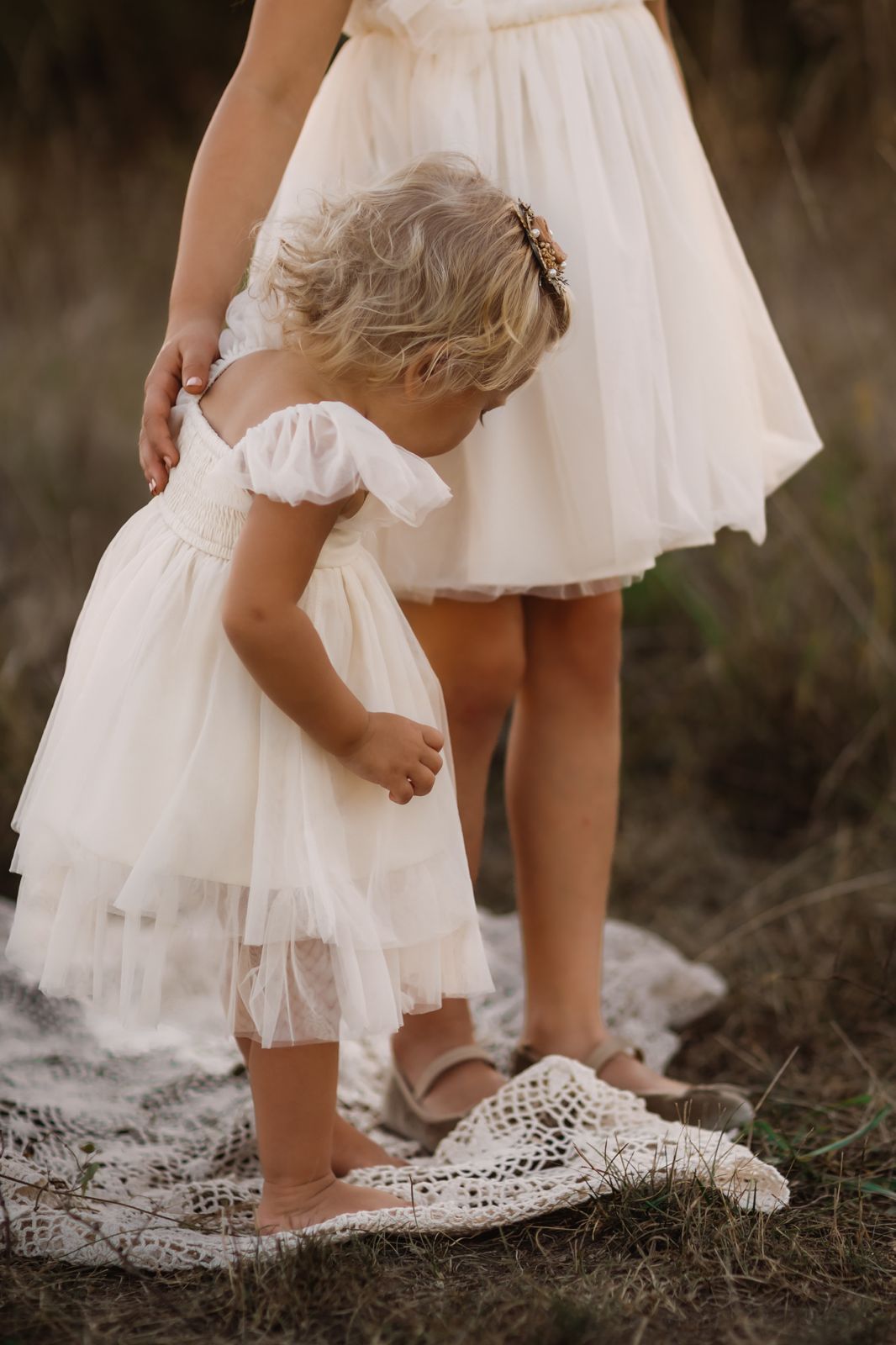 Fawn Tulle Dress (antique ivory)