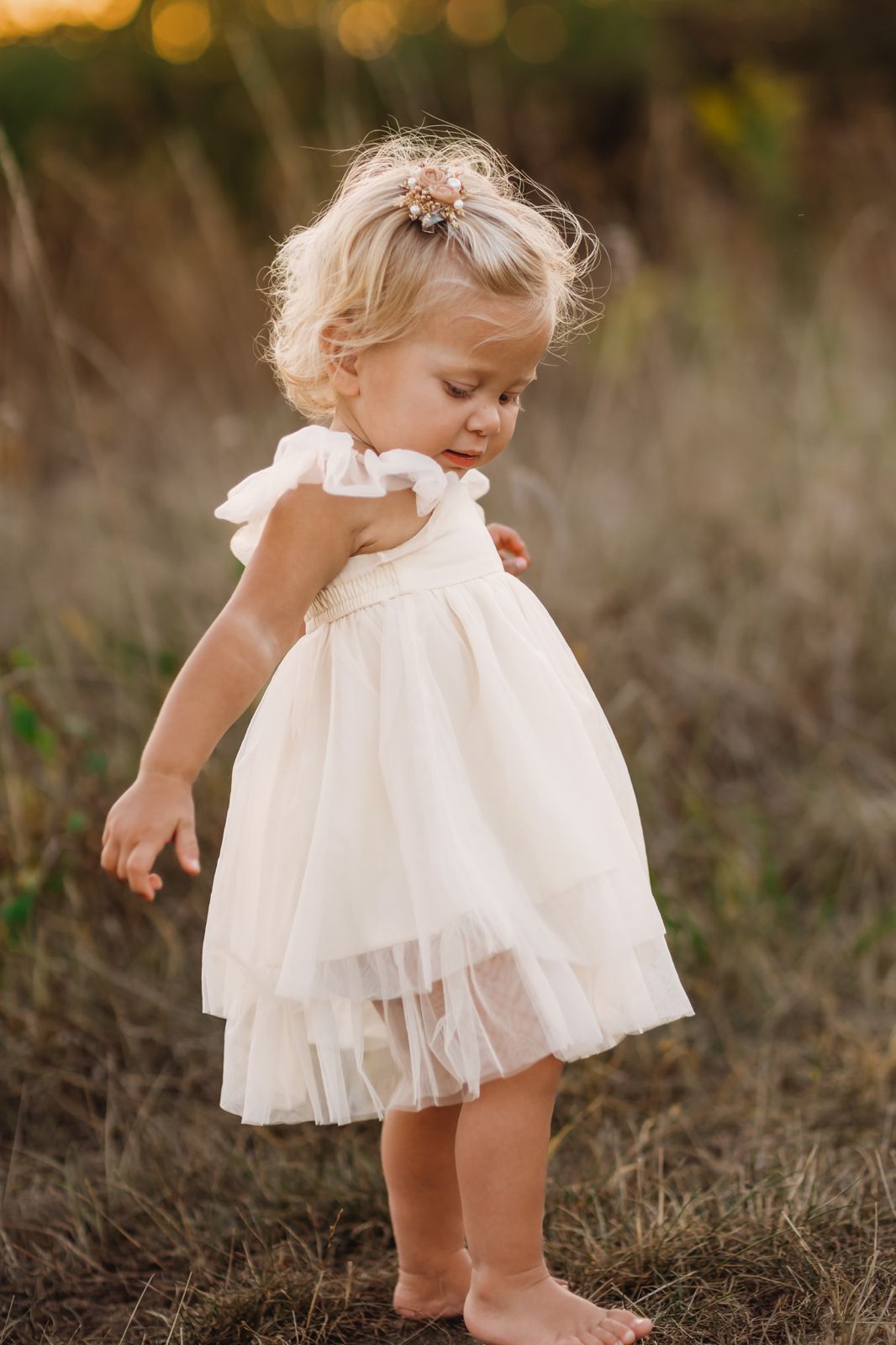 Fawn Tulle Dress (antique ivory)