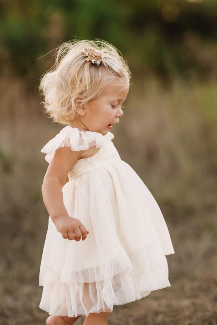 Fawn Tulle Dress (antique ivory)