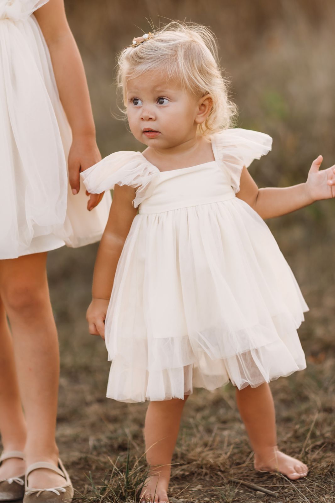 Fawn Tulle Dress (antique ivory)