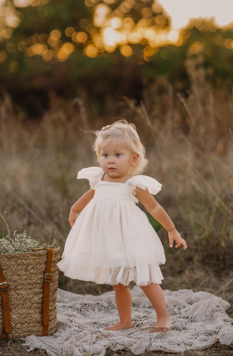 Fawn Tulle Dress (antique ivory)