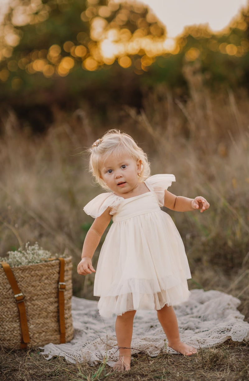 Fawn Tulle Dress (antique ivory)