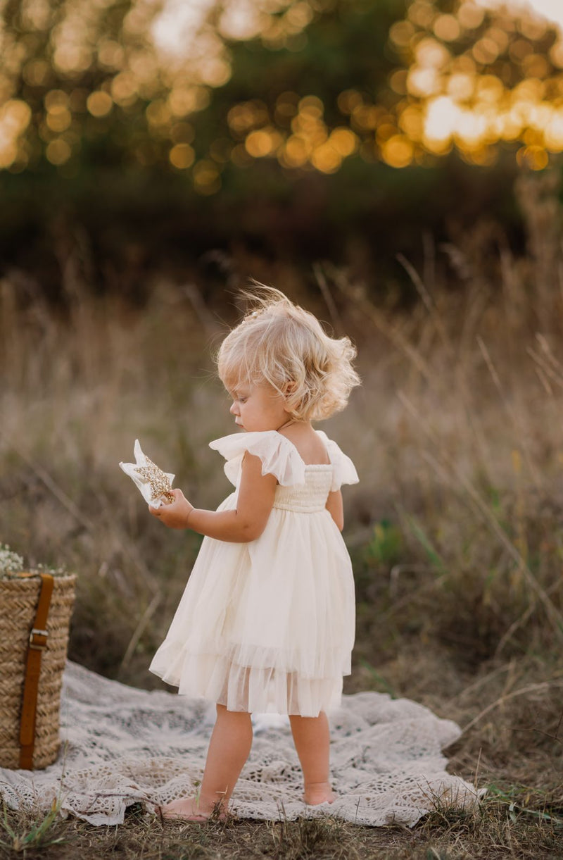 Fawn Tulle Dress (antique ivory)