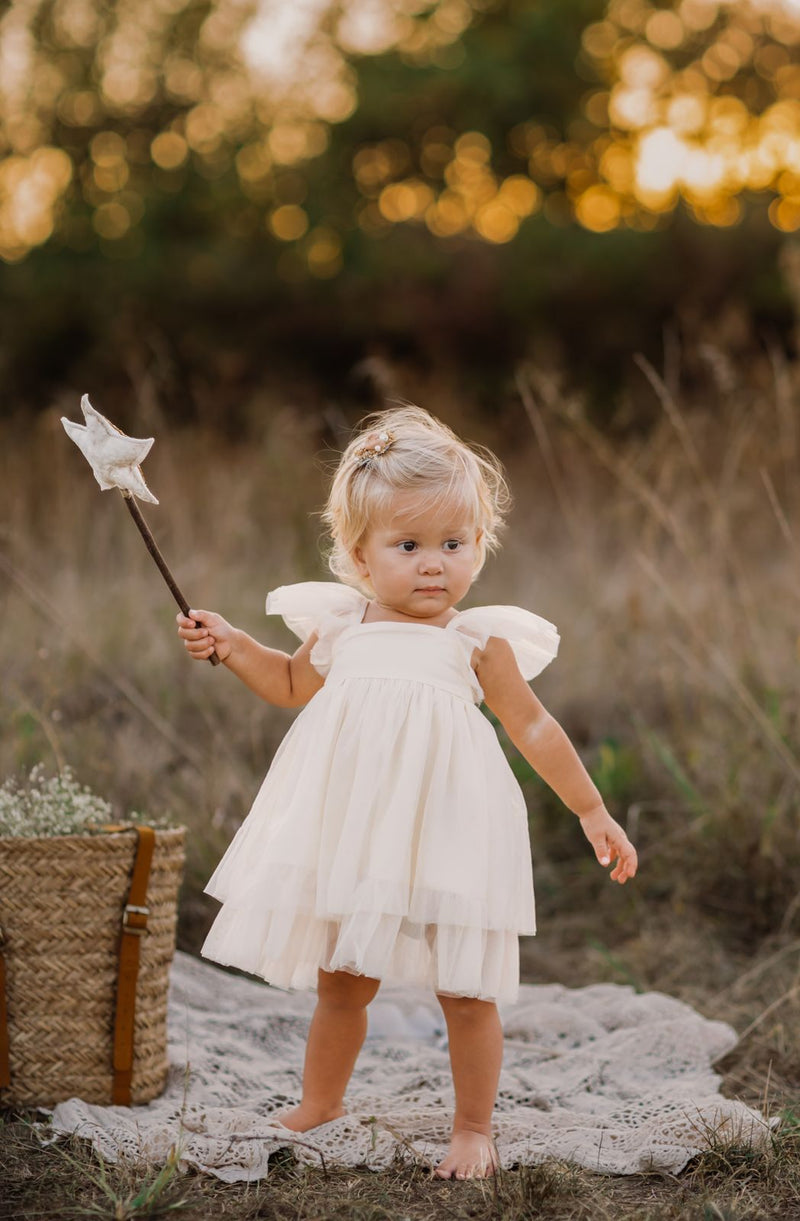 Fawn Tulle Dress (antique ivory)