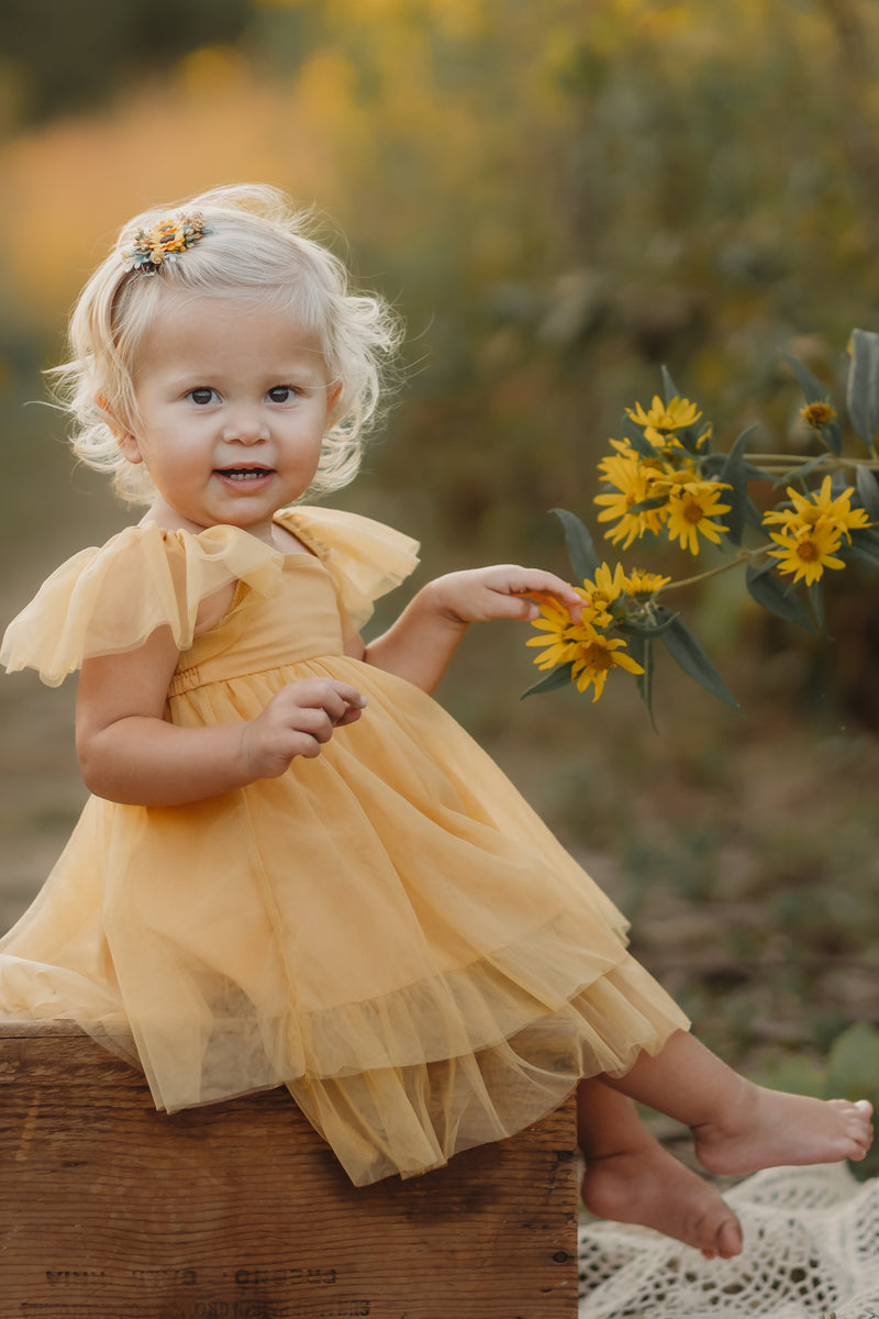 Fawn Tulle Dress (saffron)