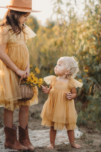 Fawn Dress (saffron tulle) PREORDER