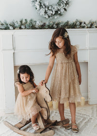 Juliet Dress (sequin gold tulle)