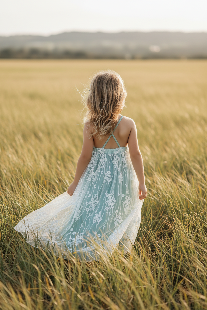 INDIE BLUE Dresses Fiona Lace Dress (coastal blue)