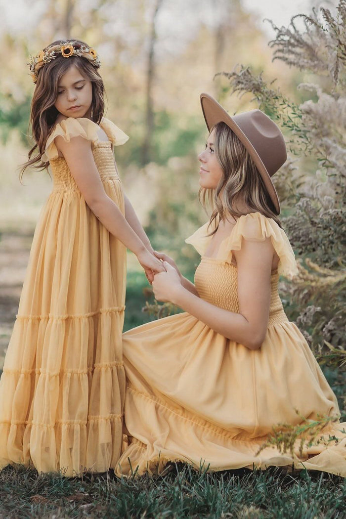 Marabella Dress (saffron tulle)