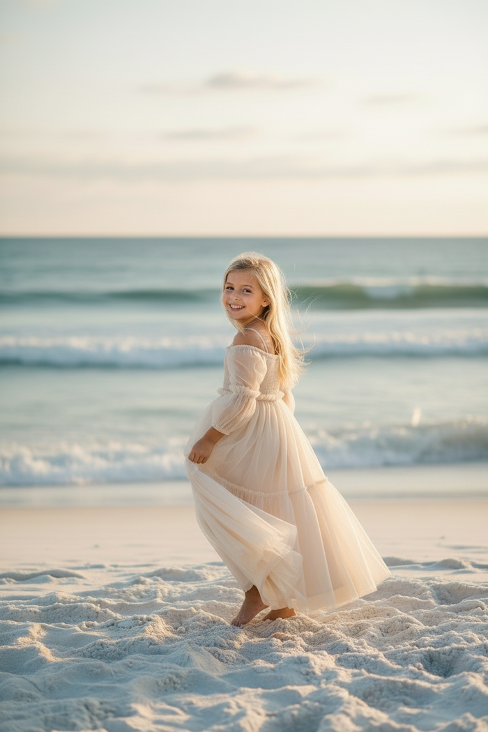 INDIE BLUE Dresses Pippa Maxi (natural tulle)