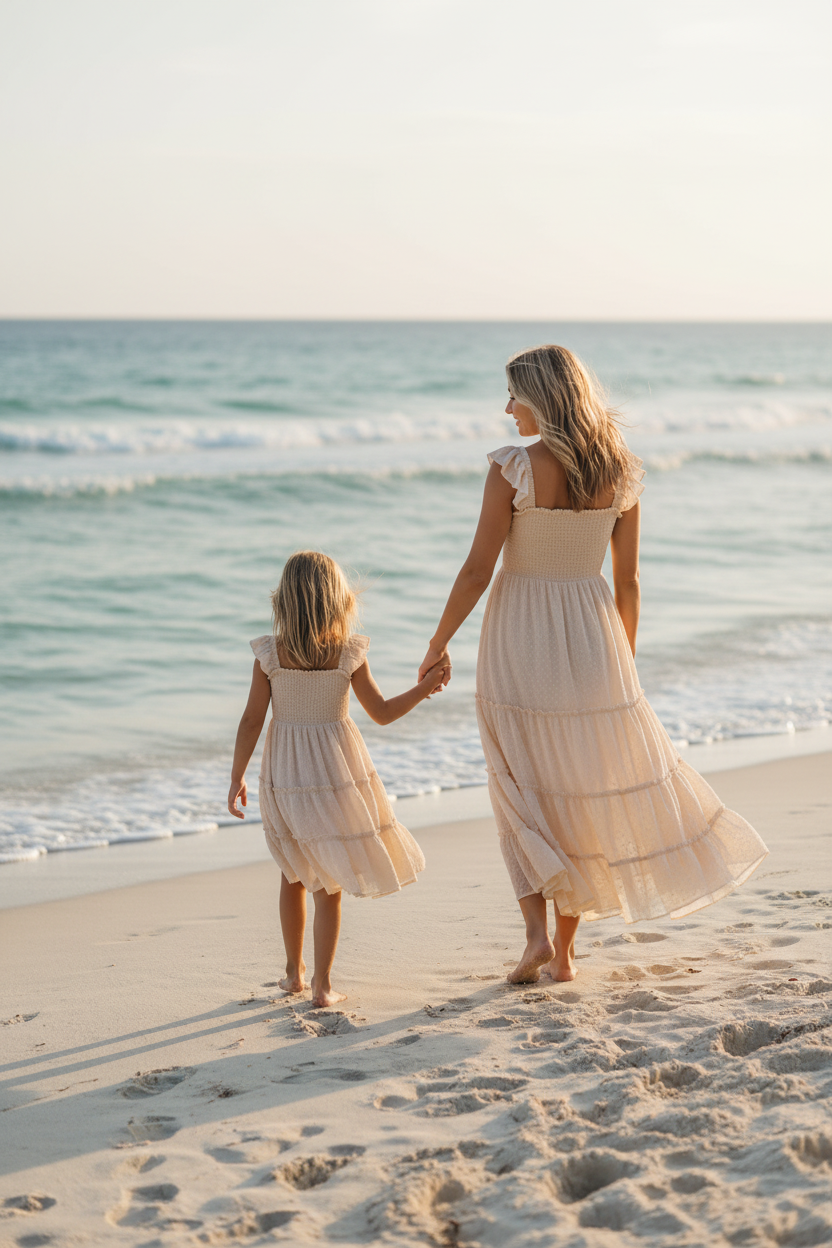 INDIE BLUE Women Women's Pia Dress (natural swiss dot)