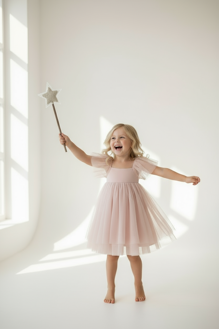 INDIE BLUE Dresses Fawn Dress (soft pink tulle)