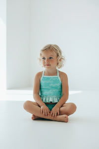 LB Girl's Swim Tankini Set (aqua waves)
