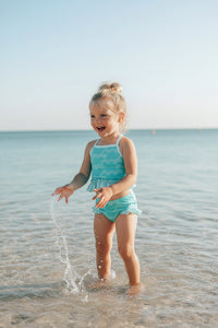 LB Girl's Swim Tankini Set (aqua waves)