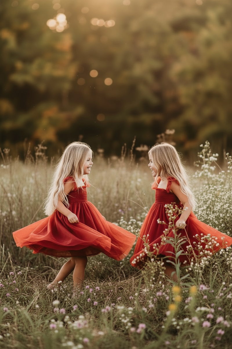 INDIE BLUE Dresses Juliet Dress (venetian red tulle)