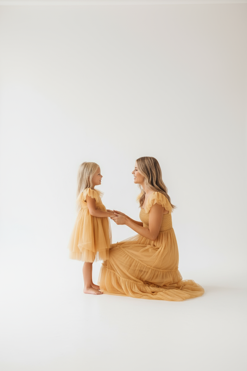 INDIE BLUE Dresses Fawn Dress (saffron tulle)