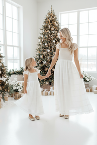 INDIE BLUE Dresses Marabella Dress (white chiffon)