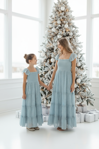 Blue Swiss Dot Marabella Dresses - With Correct Fabric