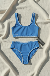 INDIE BLUE SWIM Scoopback Set (bluebird embroidered)