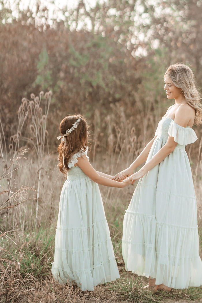INDIE BLUE Dresses Marabella Dress (mint tulle)