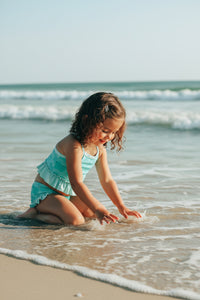 LB Girl's Swim Tankini Set (aqua waves)