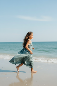 SS Girl's Dress Lucie Dress (soft teal muslin)