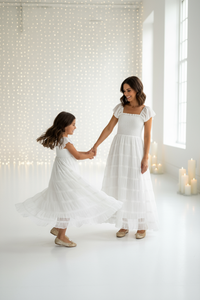 INDIE BLUE Dresses Marabella Dress (white chiffon)