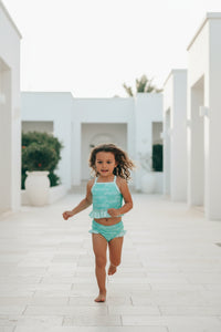 LB Girl's Swim Tankini Set (aqua waves)