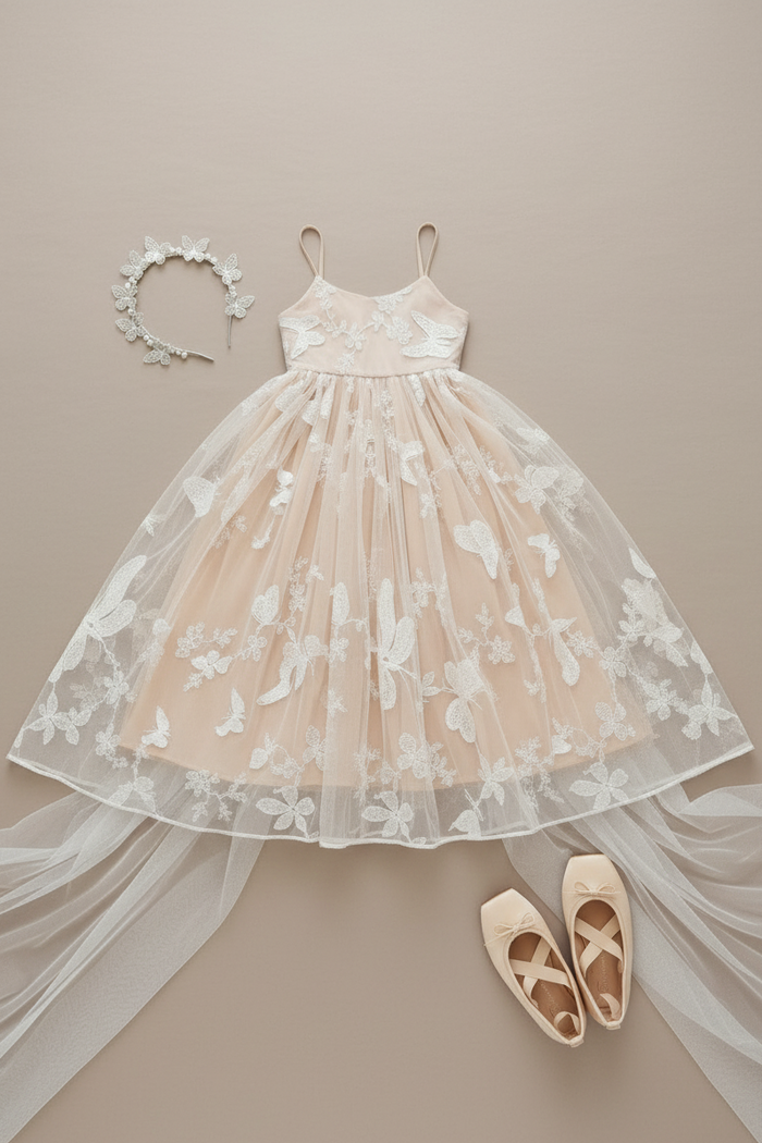 INDIE BLUE Dresses Butterfly Dress (natural)