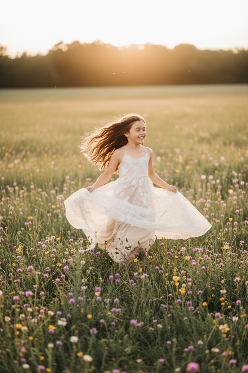 INDIE BLUE Dresses Butterfly Dress (natural)