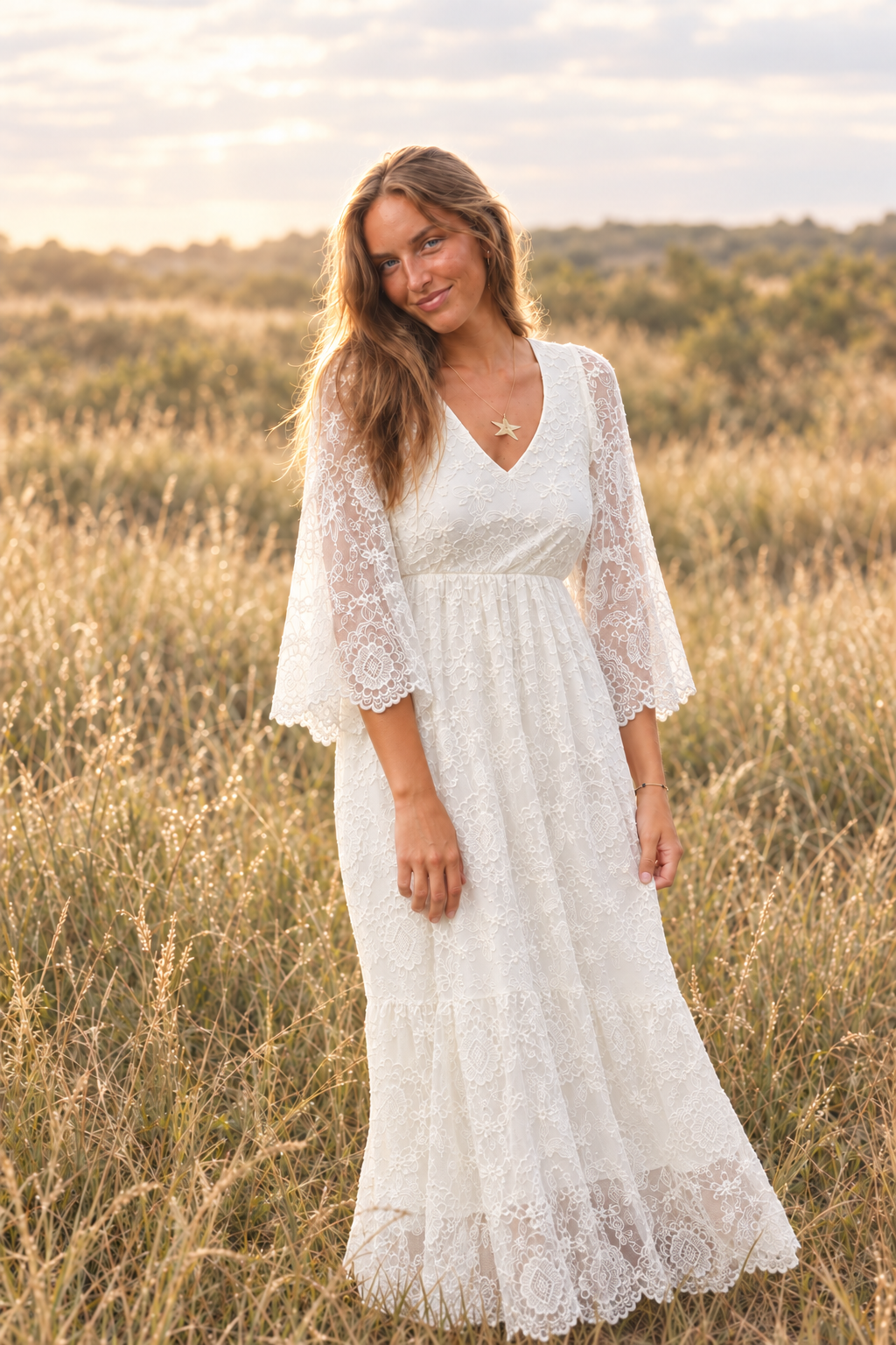 SS Women's Dress Women's Ophelia Maxi (ivory lace)